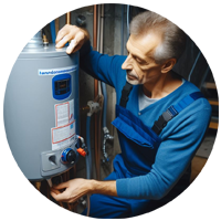 Image depicts a GladPros expert conducting tests to perform a repair on an electrical outlet.